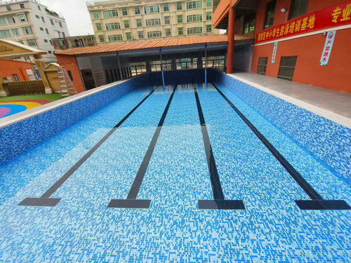 乐清学校钢结构拼装游泳池防水胶膜泳池项目
